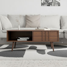 טען את התמונה לגלריה , שולחן סלון מעוצב בצבע אגוז