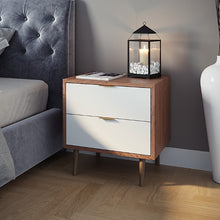 טען את התמונה לגלריה , שידה אלון עם מגירות לבנות