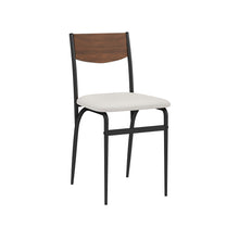 טען את התמונה לגלריה , כיסא פינת אוכל מרופד בלבן