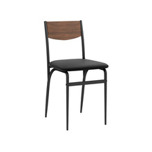 טען את התמונה לגלריה , כיסא פינת אוכל מרופד בשחור