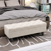 טען את התמונה לגלריה , הדום אחסון יוקרתי בצבע לבן שמנת