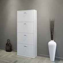 טען את התמונה לגלריה , ארון נעליים בעל ארבעה תאים בלבן