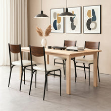 טען את התמונה לגלריה , רביעית כיסאות פינת אוכל מרופדים בצבע לבן