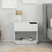 טען את התמונה לגלריה , שידת לילה קומפקטית עם מגירה לאחסון ותא אחסון פתוח - במגוון צבעים