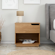 טען את התמונה לגלריה , שידת לילה קומפקטית עם מגירה לאחסון ותא אחסון פתוח - במגוון צבעים