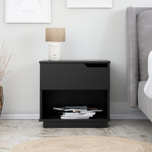 טען את התמונה לגלריה , שידת לילה קומפקטית עם מגירה לאחסון ותא אחסון פתוח - במגוון צבעים