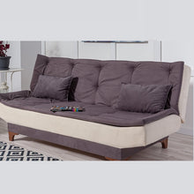 טען את התמונה לגלריה , ספה תלת מושבית פחם וקרם