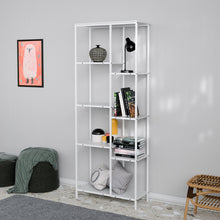 טען את התמונה לגלריה , ספריה מודרנית מדורגת לעיצוב הבית לבן