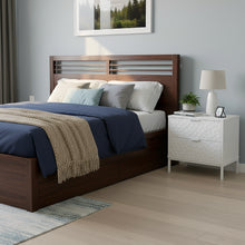 טען את התמונה לגלריה , שידת לילה יוקרתית עם 2 מגירות רחבות לבן