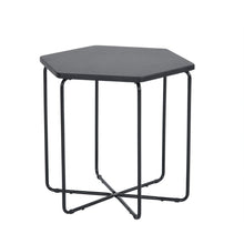 טען את התמונה לגלריה , שולחן קפה משושה בצבע שחור