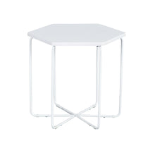 טען את התמונה לגלריה , שולחן קפה בצורת משושה לבן