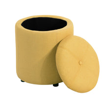 טען את התמונה לגלריה , הדום אחסון עגול בצבע חרדל