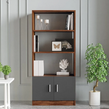 טען את התמונה לגלריה , ספרייה מעוצבת בעץ בארוק פחם