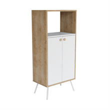 טען את התמונה לגלריה , ארונית אחסון בעיצוב מינימליסטי ונקי אלון לבן