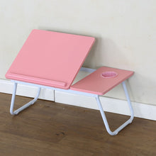טען את התמונה לגלריה , שולחן נייד רב תכליתי ורוד לבן