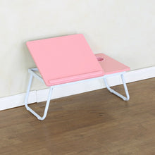 טען את התמונה לגלריה , שולחן נייד רב תכליתי ורוד לבן