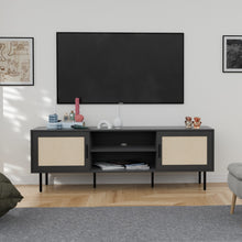 טען את התמונה לגלריה , מזנון לסלון המשלב דלתות מודרניות צבע שחור