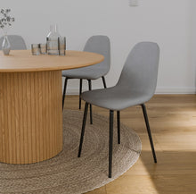 טען את התמונה לגלריה , כיסא לפינת אוכל דמוי עור תעשייתי אפור