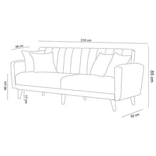 טען את התמונה לגלריה , ספה נפתחת תלת מושבית מידות