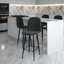 טען את התמונה לגלריה , זוג כיסאות בר מעוצב מקטיפה מודרני ואיכותי - בשלושה צבעים לבחירה