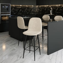 טען את התמונה לגלריה , זוג כיסאות בר מעוצב מקטיפה מודרני ואיכותי - בשלושה צבעים לבחירה