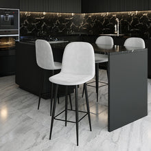 טען את התמונה לגלריה , זוג כיסאות בר מעוצב מקטיפה מודרני ואיכותי - בשלושה צבעים לבחירה