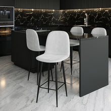 טען את התמונה לגלריה , 6 כיסאות בר מעוצב מקטיפה מודרני ואיכותי - במגוון צבעים לבחירה