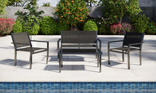 טען את התמונה לגלריה , פינת ישיבה מושלמת לגינה ולמרפסת כוללת מושב זוגי ושתי כסאות בודדים