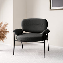 טען את התמונה לגלריה , כורסא מעוצבת ומודרנית בצבע שחור