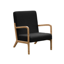 טען את התמונה לגלריה , כורסת סלון מעוצבת בריפוד יוקרתי שחור