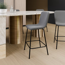 טען את התמונה לגלריה , כיסא בר מודרני ואלגנטי באפור