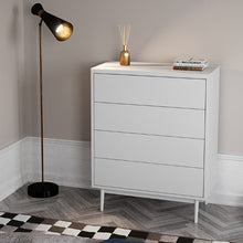 טען את התמונה לגלריה , קומודה 4 מגירות בצבע לבן