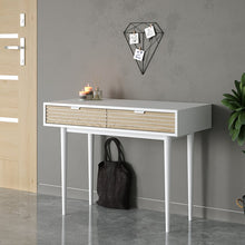 טען את התמונה לגלריה , קונסולה יוקרתיות בגימור חלק מט עם פסי עץ אורן מודרניים ובשלושה צבעים לבחירה