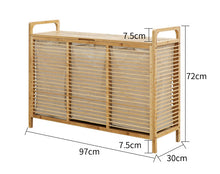 טען את התמונה לגלריה , סל כביסה גדול מבמבוק מידות