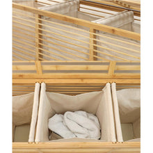 טען את התמונה לגלריה , סל כביסה גדול מבמבוק - מבט מבפנים