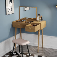 טען את התמונה לגלריה , שידת איפור סקנדינבית כולל מראה מתקפלת