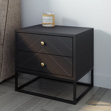 טען את התמונה לגלריה , שידת צד מעץ בצבע שחור