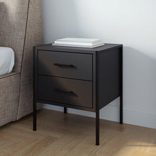 טען את התמונה לגלריה , שידת צד לחדר שינה בצבע שחור