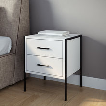 טען את התמונה לגלריה , שידת צד בצבע לבן