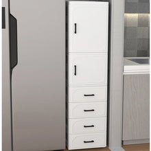 טען את התמונה לגלריה , ארון מזווה נייד המשלב 4 מגירות ושני תאי אחסון למטבח בגובה 150 ס"מ, לבית ולחדר השירות