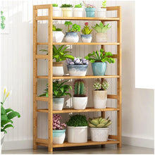 טען את התמונה לגלריה , כוננית 5 מדפים מבמבוק למגוון שימושים