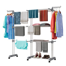 טען את התמונה לגלריה , מתלה כביסה טלסקופי מתקפל 3 קומות