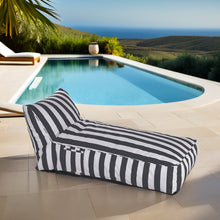 טען את התמונה לגלריה , ספה לחצר ולמרפסת עם בד דוחה מים ומסנן קרני uv אפור לבן