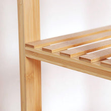 טען את התמונה לגלריה , יחידת מידוף רב שימושית 5 מדפים מבמבוק - מבט מקרוב