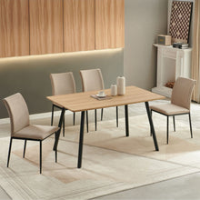 טען את התמונה לגלריה , סט 4 כסאות מעוצבים מבד ורגלי מתכת