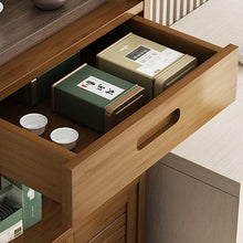 טען את התמונה לגלריה , עגלת בוצר למטבח מבמבוק איכותי, משלבת מגוון פתרונות אחסון