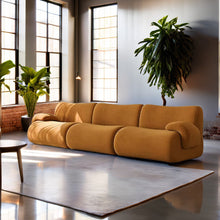 טען את התמונה לגלריה , ספה תלת מושבית מודולרית באורך 290 ס"מ צהוב