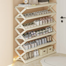 טען את התמונה לגלריה , יחידת אחסון מתקפלת מבמבוק ל30 זוגות נעליים