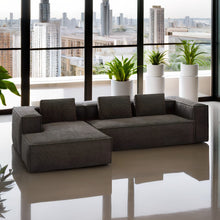 טען את התמונה לגלריה , ספת שזלונג גדולה באורך 2.7 מטר אפור