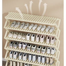 טען את התמונה לגלריה , יחידת אחסון מתקפלת מבמבוק ל30 זוגות נעליים